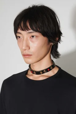 Smycke|Our Legacy 2 Cm Card Deck Choker Black Bridle Läder