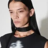 Smycke|Our Legacy 3 Cm Choker Laser Crack Svart Läder