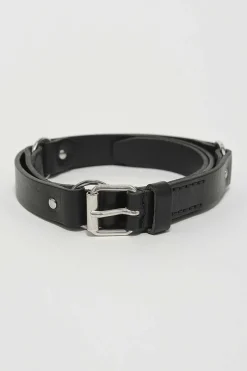 Bälten|Our Legacy 2,5 Cm Ringbalte Grizzly Svart Läder