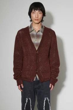 Stickat|Our Legacy Academy Cardigan Ruby Magnificent Hampa