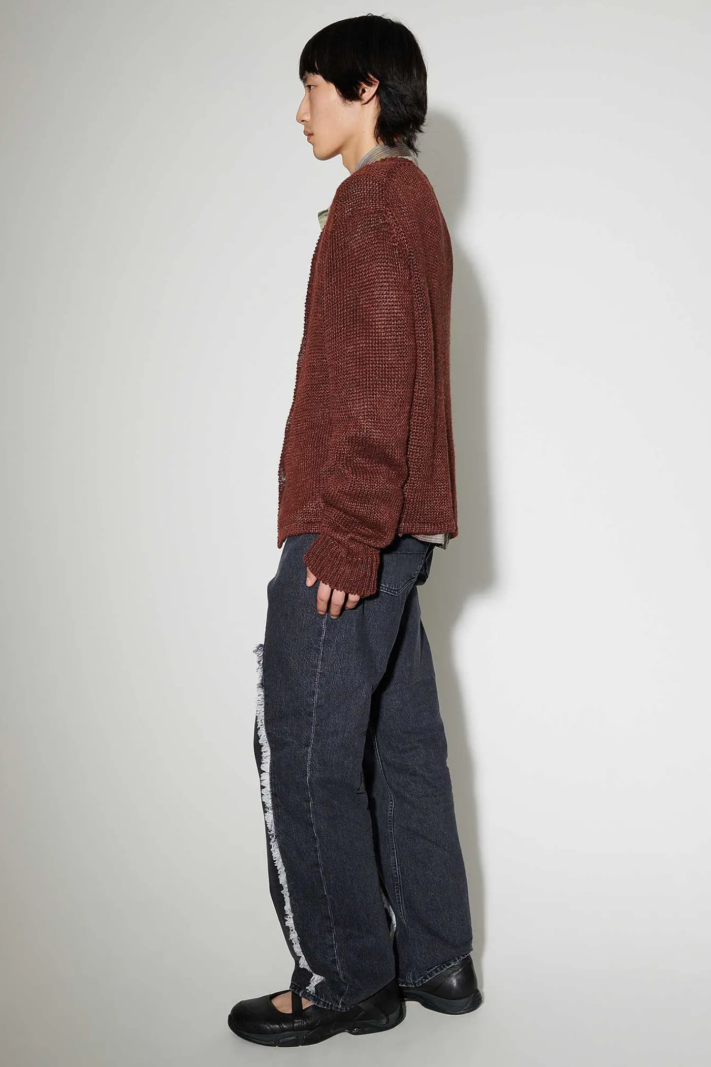 Stickat|Our Legacy Academy Cardigan Ruby Magnificent Hampa