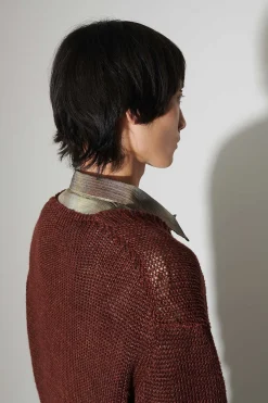 Stickat|Our Legacy Academy Cardigan Ruby Magnificent Hampa
