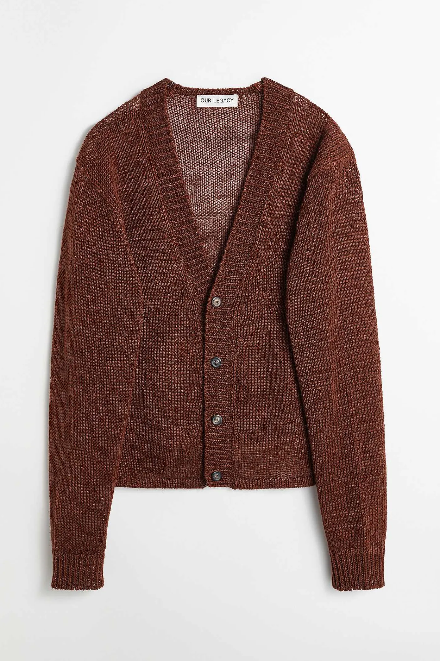 Stickat|Our Legacy Academy Cardigan Ruby Magnificent Hampa