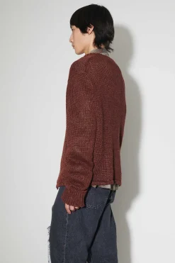 Stickat|Our Legacy Academy Cardigan Ruby Magnificent Hampa