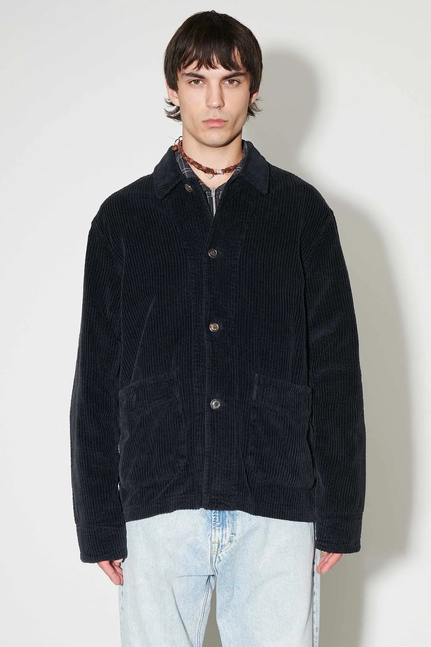 Ytterkläder|Our Legacy Arkiv Box Jacka Sliten Black Rustic Cord
