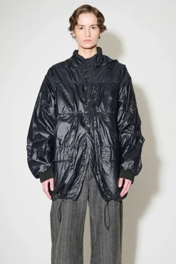 Ytterkläder|Our Legacy Avgas Puffa Svart Gummerad Nylon