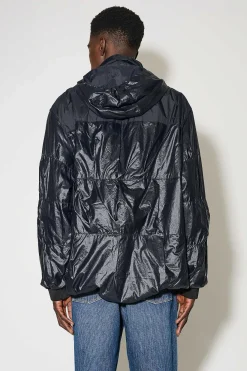 Ytterkläder|Our Legacy Avgas Puffa Svart Gummerad Nylon
