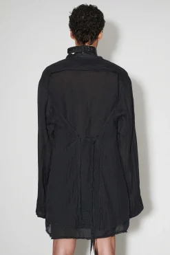 Skjorttyg|Our Legacy Backless Liner Shirt Black Gauze Ramie