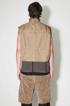 Ytterkläder|Our Legacy Beskuren Exhale Puffa Vest Cavalry Olive Aero Nylon