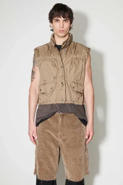 Ytterkläder|Our Legacy Beskuren Exhale Puffa Vest Cavalry Olive Aero Nylon