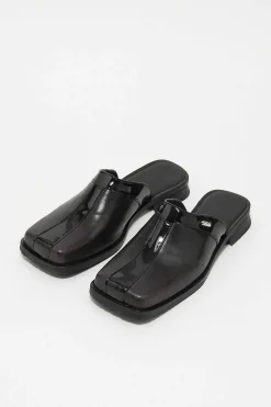 Mulor|Our Legacy Blunt Mule Top Fargat Svart Läder