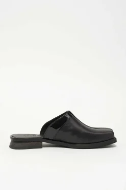 Mulor|Our Legacy Blunt Mule Top Fargat Svart Läder