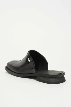 Mulor|Our Legacy Blunt Mule Top Fargat Svart Läder