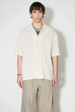Skjorttyg|Our Legacy Box Shirt Shortsleeve Light Authentic Seersucker