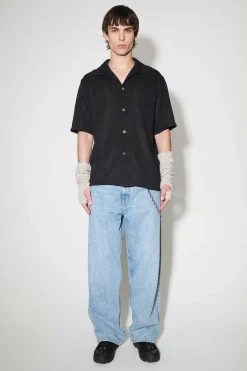 Skjorttyg|Our Legacy Box Skjorta Shortsleeve Black Boucle