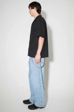 Skjorttyg|Our Legacy Box Skjorta Shortsleeve Black Boucle