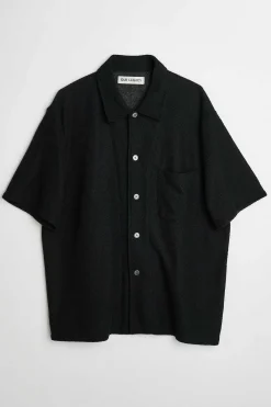 Skjorttyg|Our Legacy Box Skjorta Shortsleeve Black Boucle