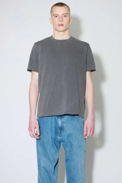 Jersey|Our Legacy Box T-Shirt Sliten Svart Legacy Jersey