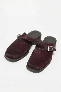 Mulor|Our Legacy Camion Mule Caramel Bordeaux-Har Pa Gomma