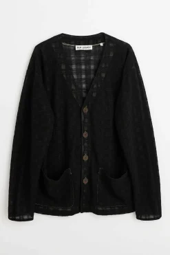 Stickat|Our Legacy Cardigan Black Disintegration Check
