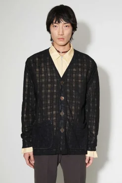 Stickat|Our Legacy Cardigan Black Disintegration Check