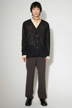 Stickat|Our Legacy Cardigan Black Disintegration Check
