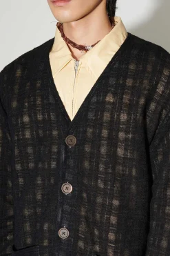 Stickat|Our Legacy Cardigan Black Disintegration Check