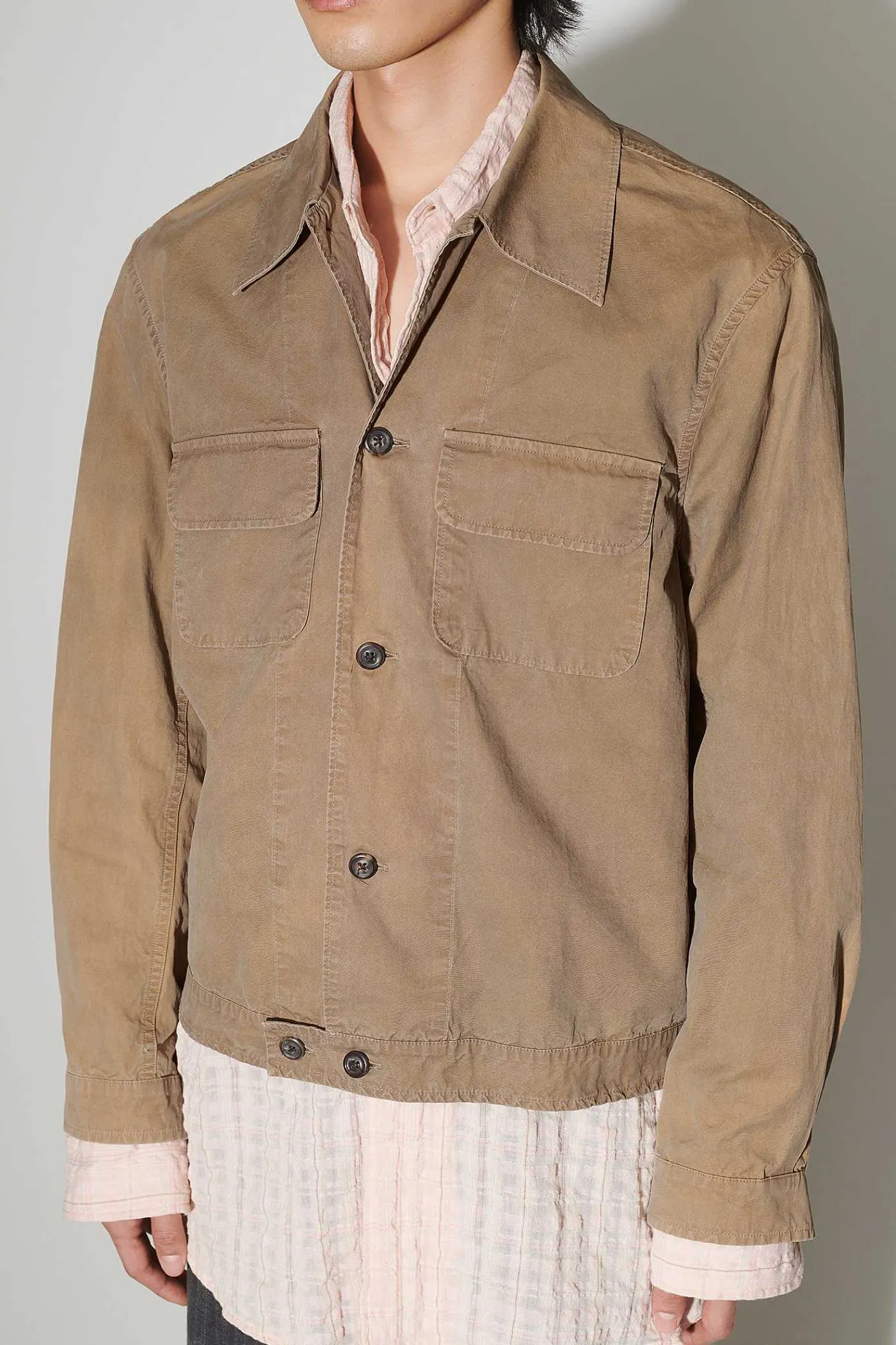 Ytterkläder|Our Legacy Coach Jacka Dark Sand Rich Poplin