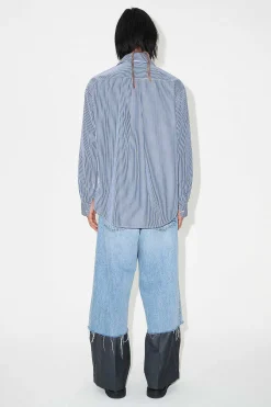 Skjorttyg|Our Legacy Coco 70S Shirt Blue Mid Mgmt Stripe