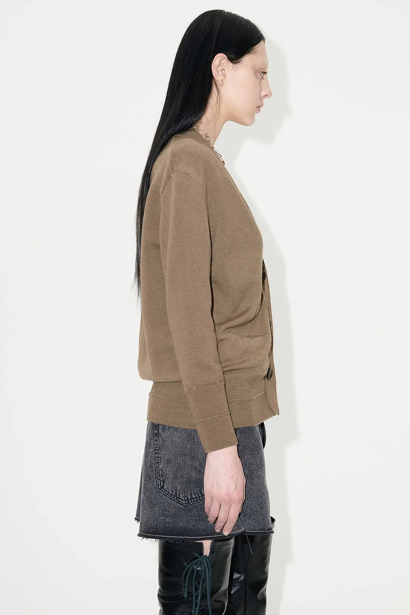 Stickat|Our Legacy Compressed Cardigan Peafowl Rustic Merino