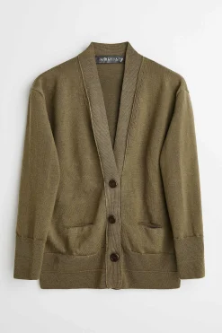 Stickat|Our Legacy Compressed Cardigan Peafowl Rustic Merino