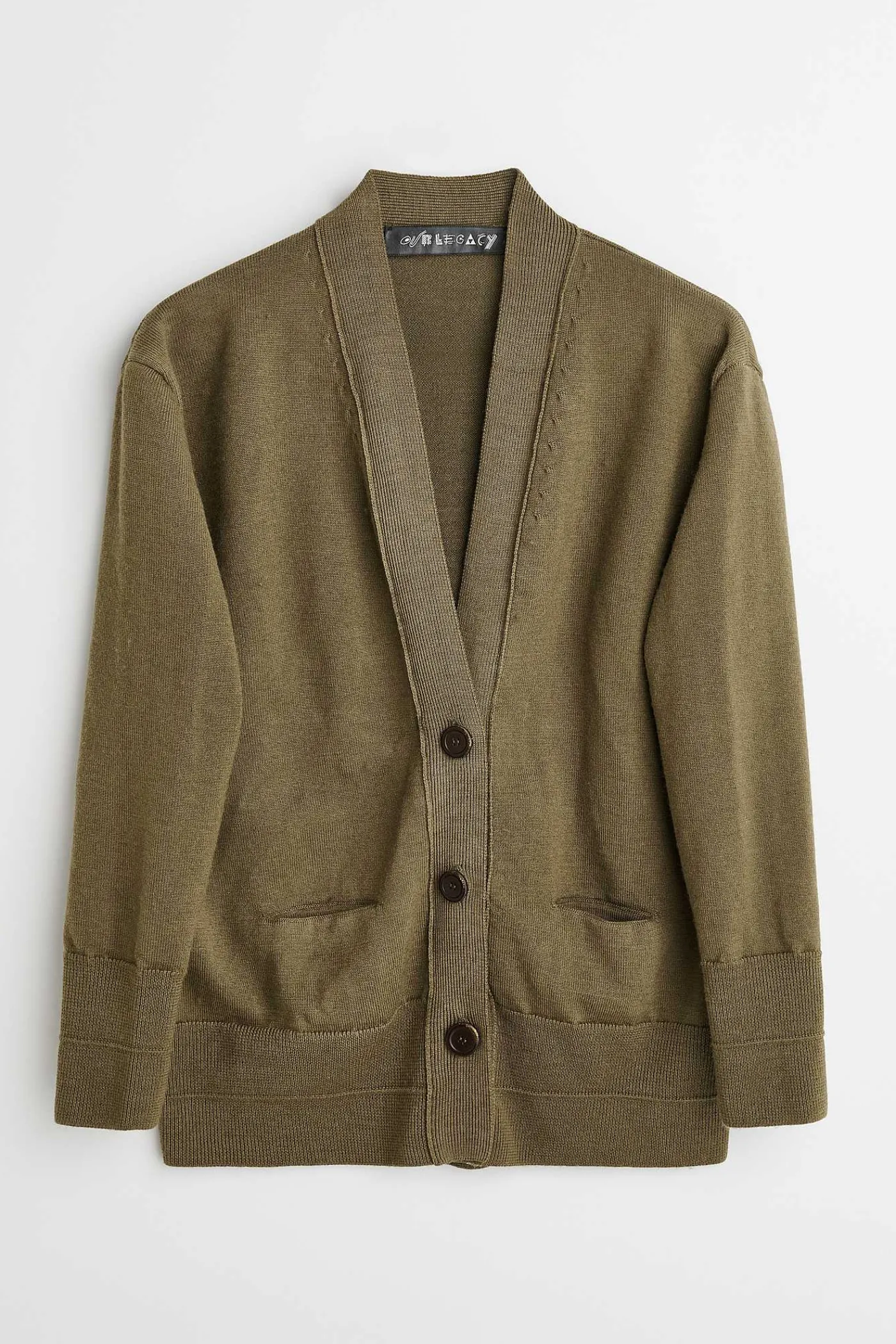 Stickat|Our Legacy Compressed Cardigan Peafowl Rustic Merino