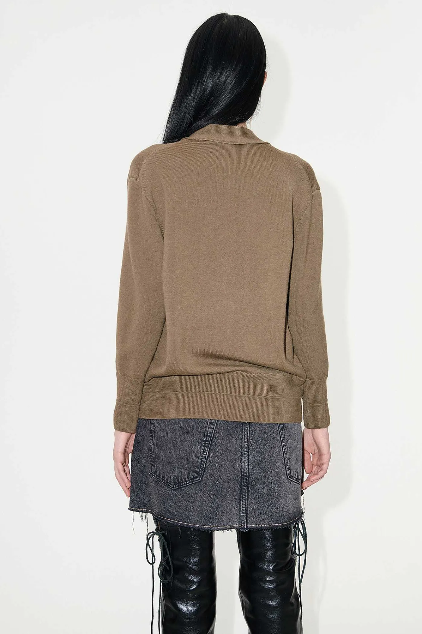 Stickat|Our Legacy Compressed Cardigan Peafowl Rustic Merino