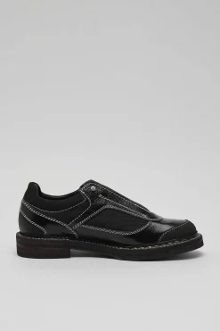 Skor|Our Legacy Cyber Derby Black Cracked Patent Leather