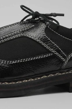 Skor|Our Legacy Cyber Derby Black Cracked Patent Leather