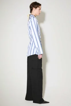 Skjorttyg|Our Legacy Daisy Shirt Blue Crypto Stripe