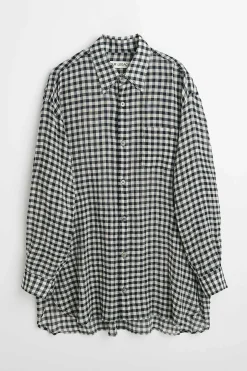Skjorttyg|Our Legacy Darling Shirt Svart/Vit Bordsduk Rut