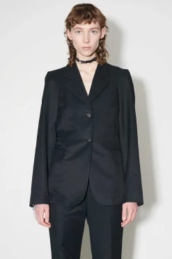 Passning|Our Legacy Dart Blazer Deluxe Black Exquisite Weave