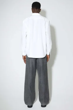 Skjorttyg|Our Legacy Formell Skjorta White Peached Cupro Poplin