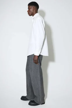 Skjorttyg|Our Legacy Formell Skjorta White Peached Cupro Poplin