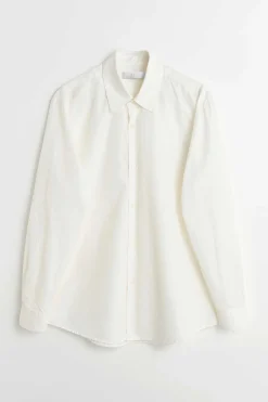 Skjorttyg|Our Legacy Formell Skjorta White Peached Cupro Poplin