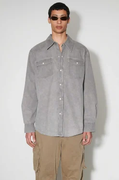 Skjorttyg|Our Legacy Frontier Shirt Attic Carbon Wash Denim