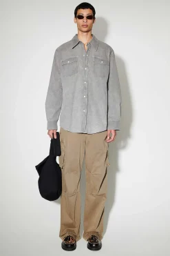 Skjorttyg|Our Legacy Frontier Shirt Attic Carbon Wash Denim