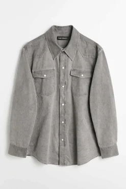 Skjorttyg|Our Legacy Frontier Shirt Attic Carbon Wash Denim