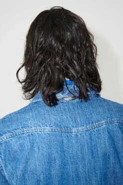 Skjorttyg|Our Legacy Frontier Shortsleeve Shirt Western Blue Denim