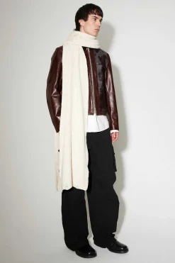 Halsdukar|Our Legacy Grand Stickad Scarf Naturlig Rufsig Bomull