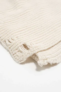 Halsdukar|Our Legacy Grand Stickad Scarf Naturlig Rufsig Bomull