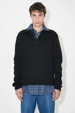 Jersey|Our Legacy Ile Piquet Black Pseudo Knit