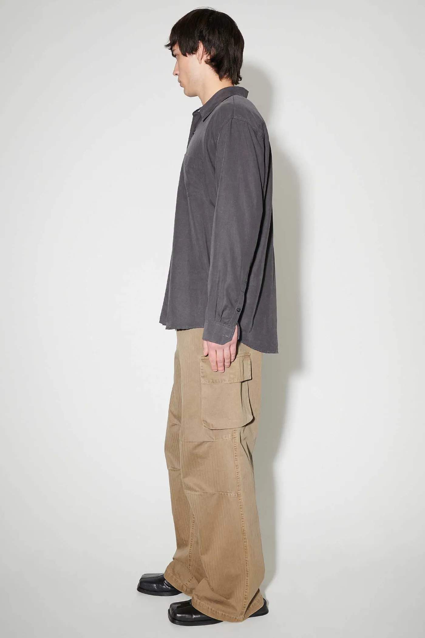 Skjorttyg|Our Legacy Initial Skjorta Ash Grey Liquid Lyocell