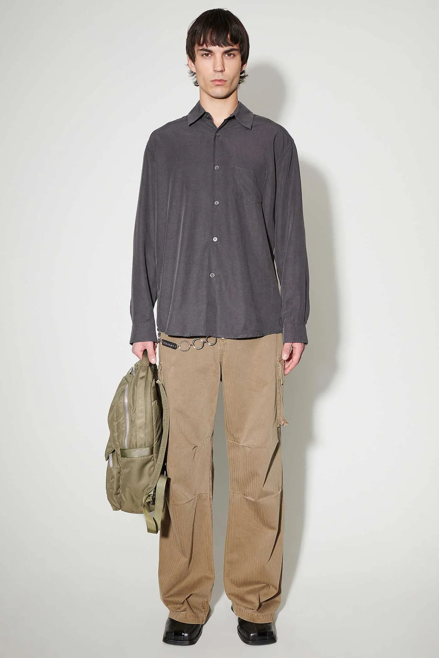 Skjorttyg|Our Legacy Initial Skjorta Ash Grey Liquid Lyocell